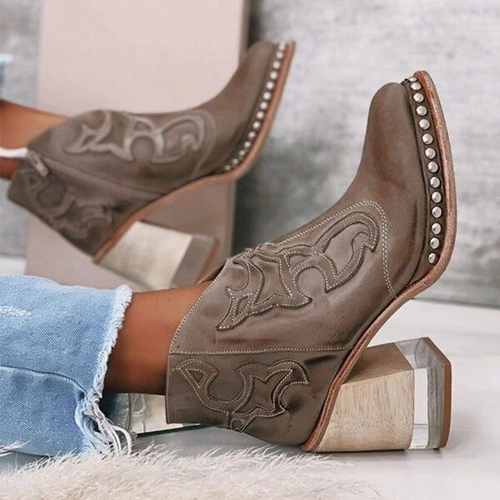 Women's Stylish Western Boots Texan Brown