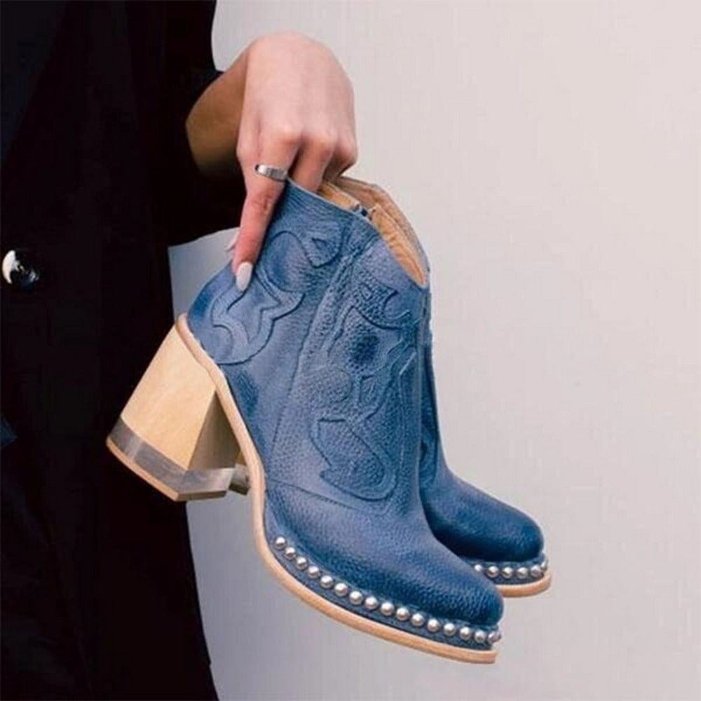 Women's Stylish Western Boots Capri Blue