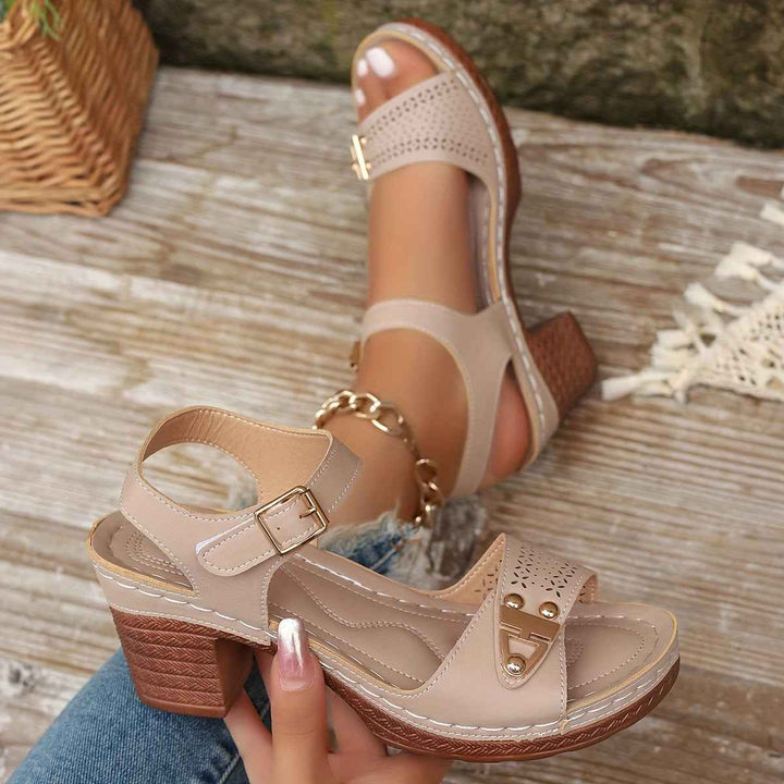 Bella | Elegant Women's Sandals with Comfortable Block Heel