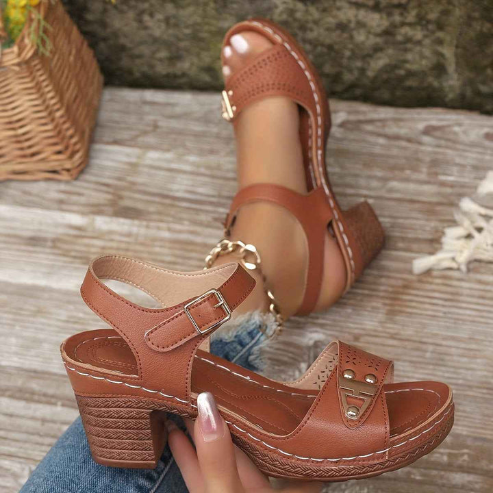 Bella | Elegant Women's Sandals with Comfortable Block Heel
