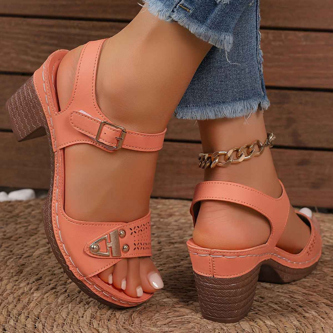 Bella | Elegant Women's Sandals with Comfortable Block Heel