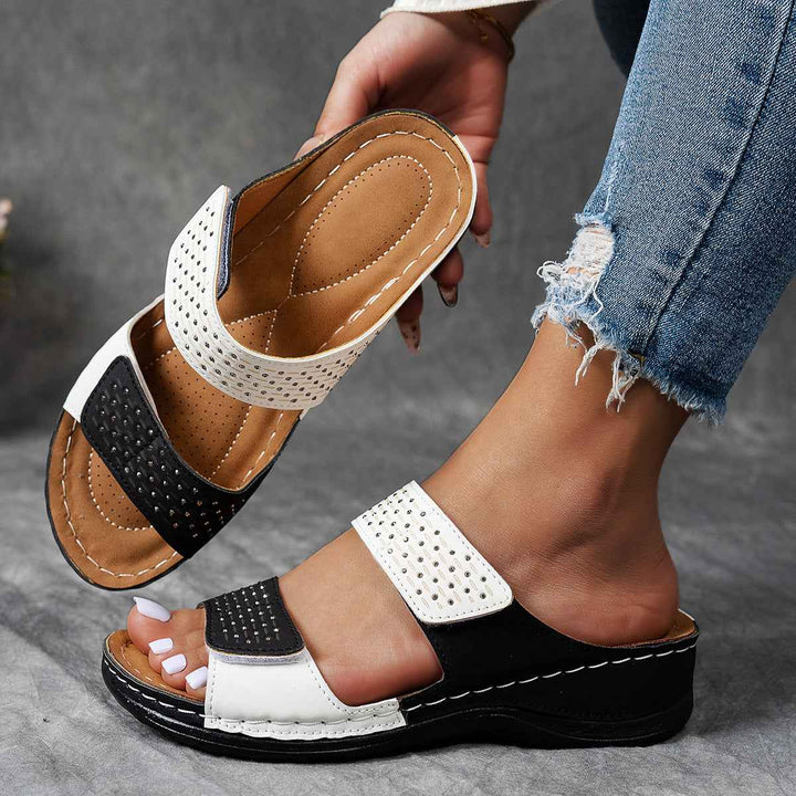 Stylish Women's Platform Sandals with Rhinestones and Comfort Sole