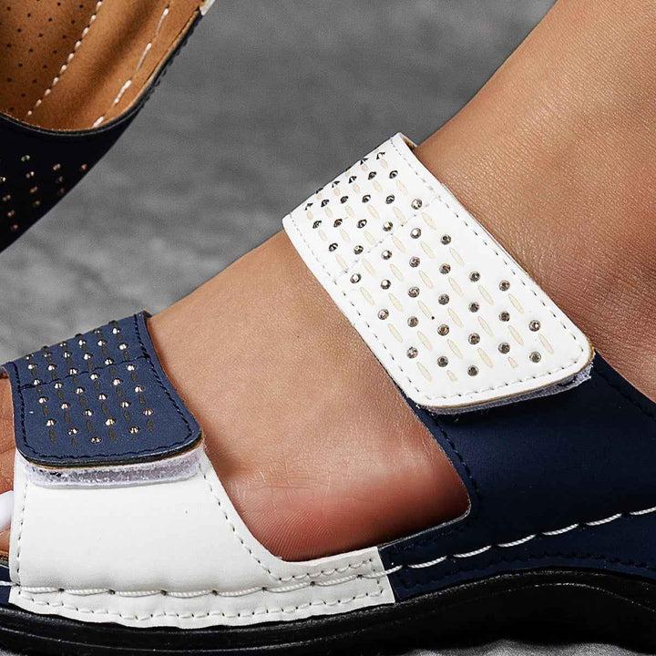 Stylish Women's Platform Sandals with Rhinestones and Comfort Sole