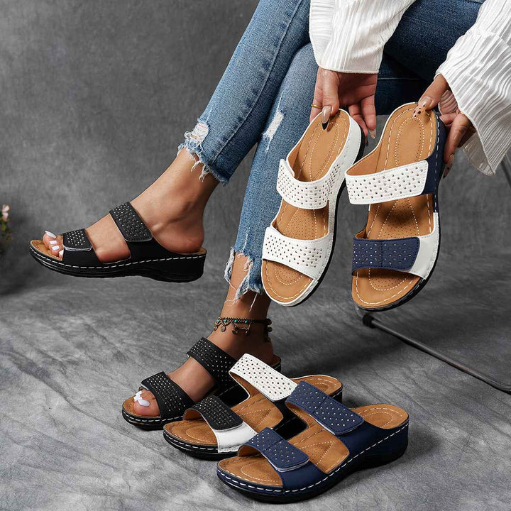 Stylish Women's Platform Sandals with Rhinestones and Comfort Sole