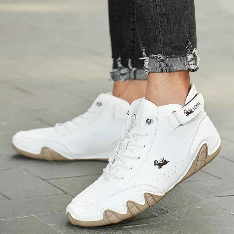 Men's Comfortable Leather Walking Shoes for Balance