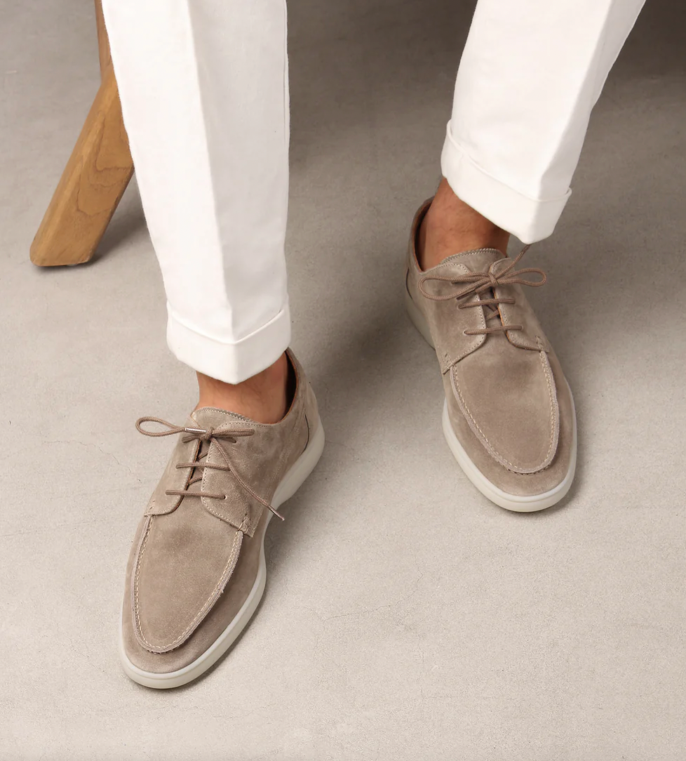 Men's Casual Loafers with Laces | Round Toe Design
