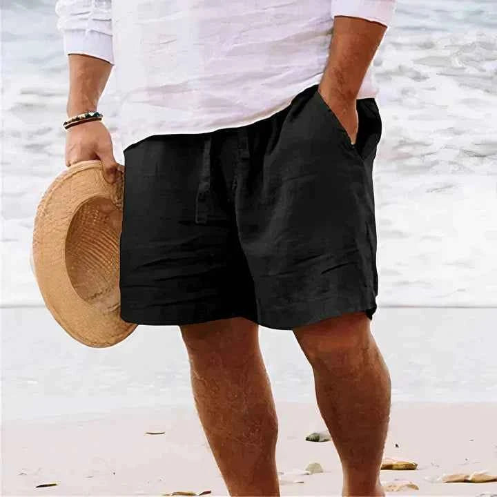 Men's Lightweight Linen Shorts Black