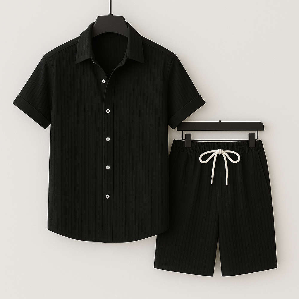 Stylish Linen Lounge Set for Ultimate Comfort Black