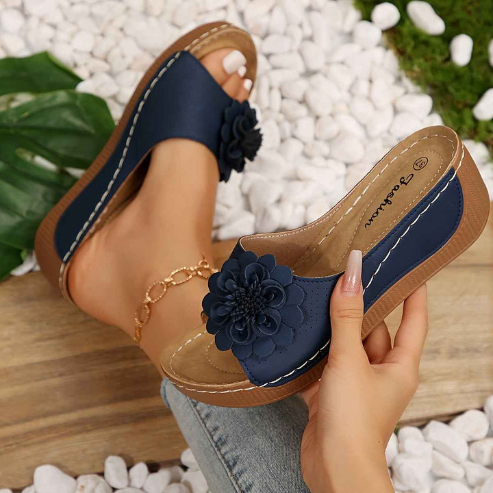 Elegant Women's Orthopedic Sandals with Floral Pattern