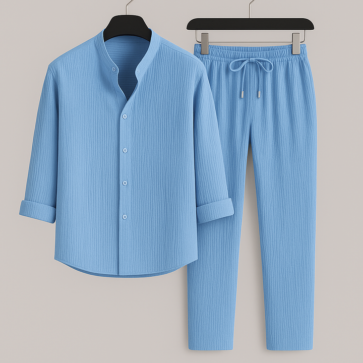 Linen Resort Set for Ultimate Comfort Light Blue