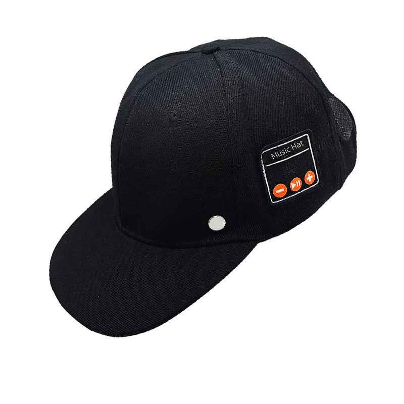Bluetooth-compatible Music Hat Tennis Music Listening Black Adjustable