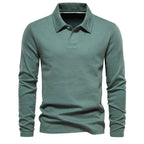 Men's Long Sleeve Polo Shirt Green