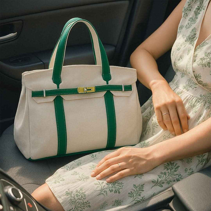 Premium Canvas Shopper with Reinforced Steel Details