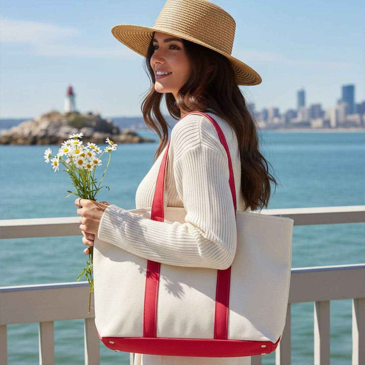Premium Canvas Shopper with Reinforced Steel Details
