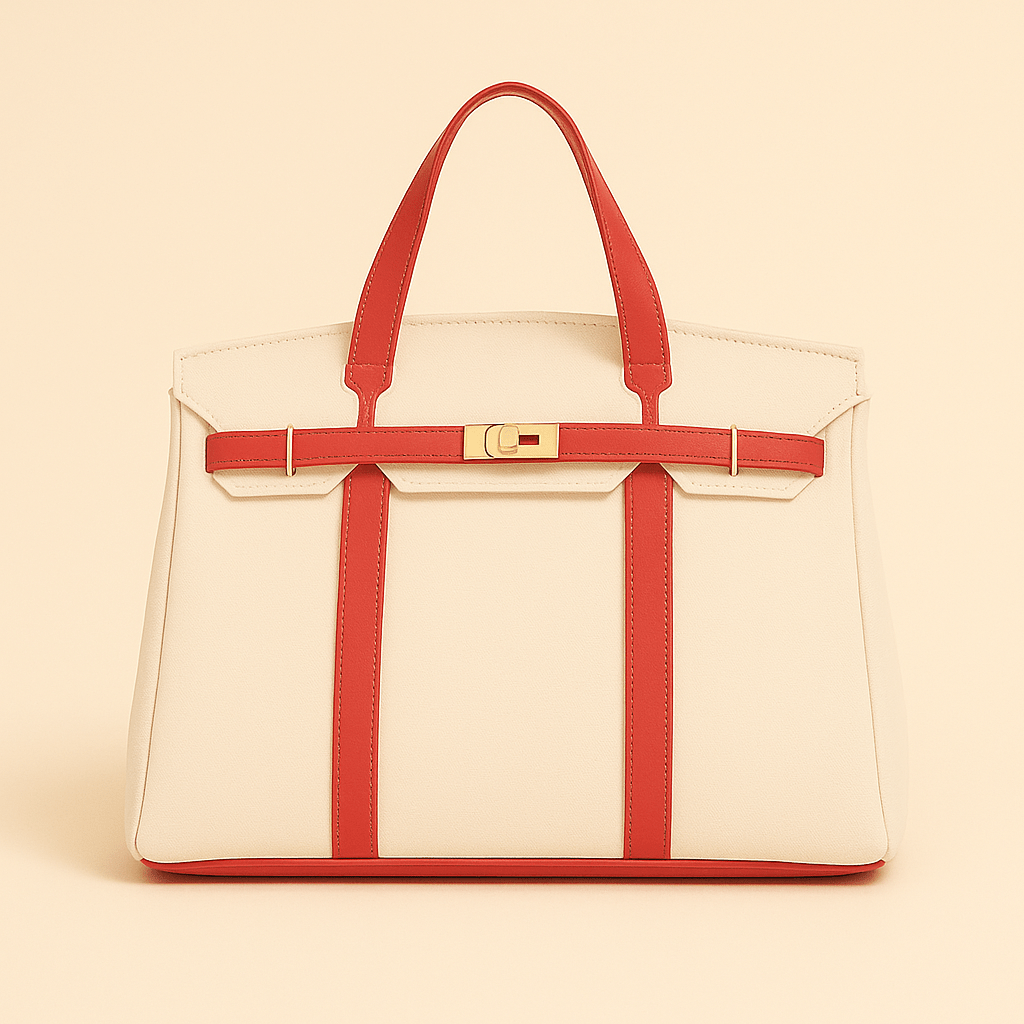 Premium Canvas Shopper with Reinforced Steel Details Blaze Red