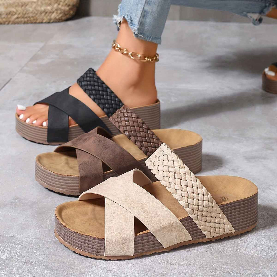Emma | Elegant Women's Platform Sandals with Braided Straps