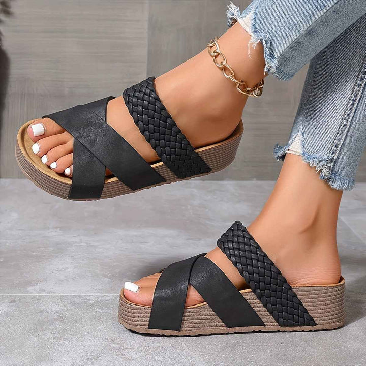 Emma | Elegant Women's Platform Sandals with Braided Straps