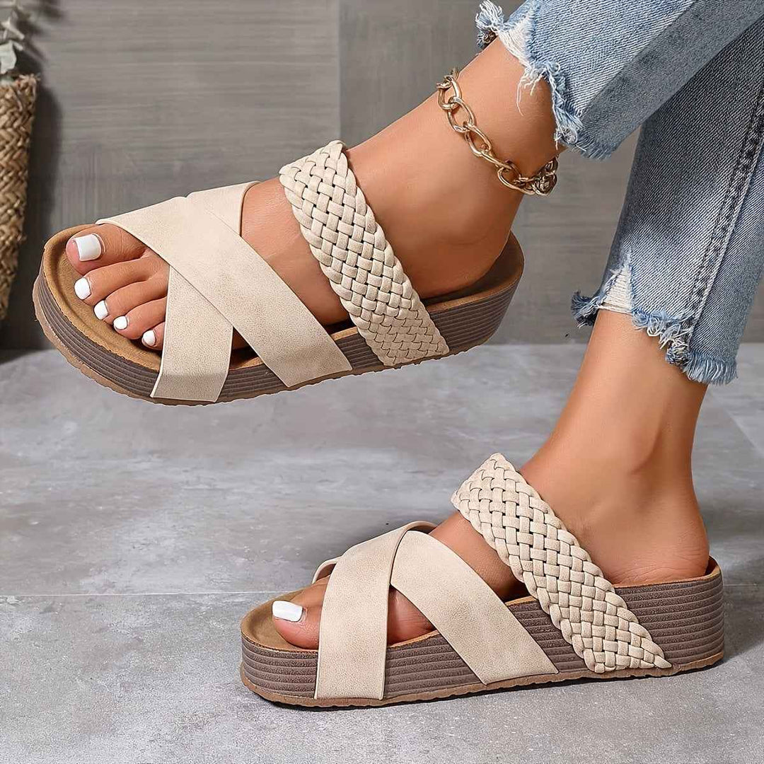 Emma | Elegant Women's Platform Sandals with Braided Straps