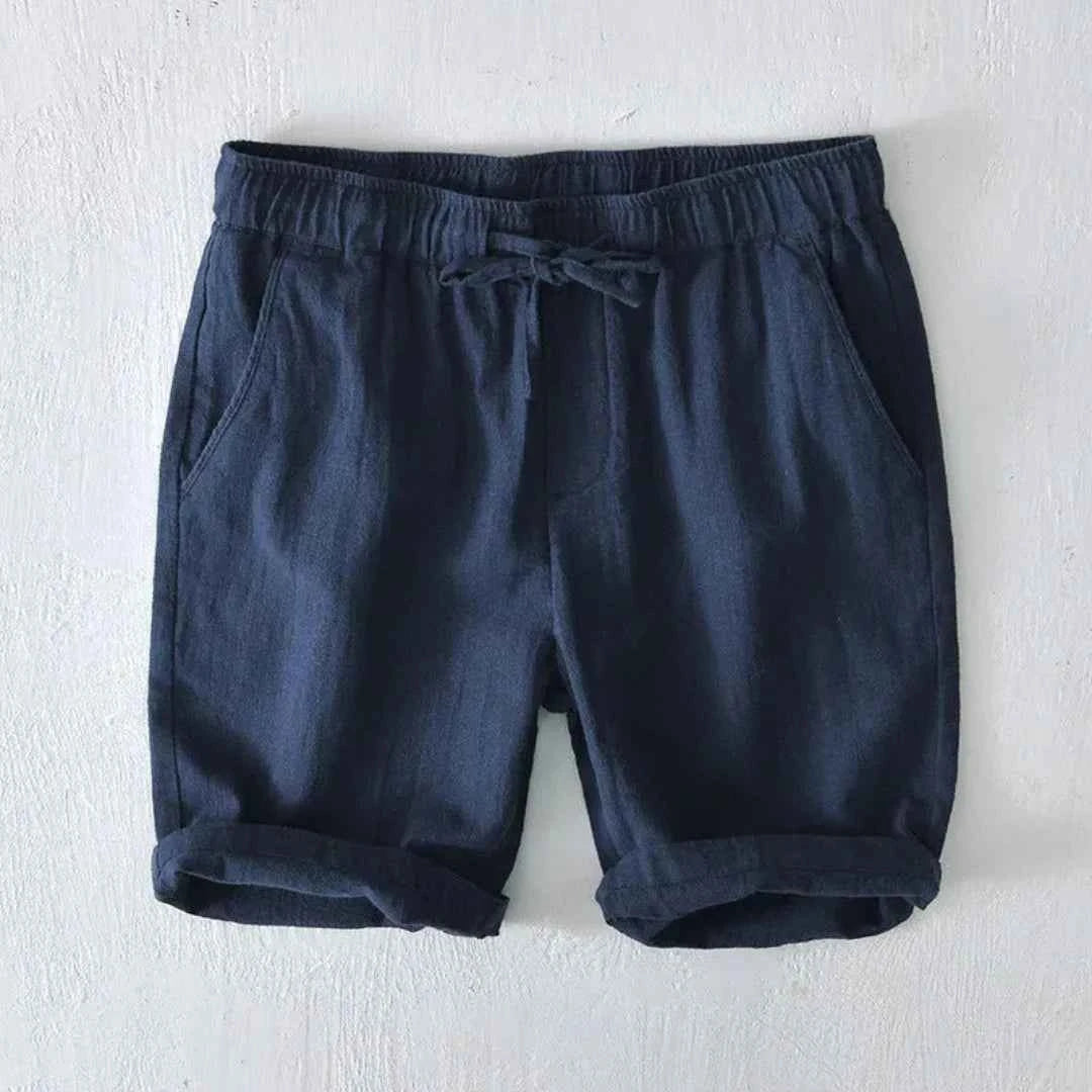 Men's Linen-Blend Summer Shorts Blue