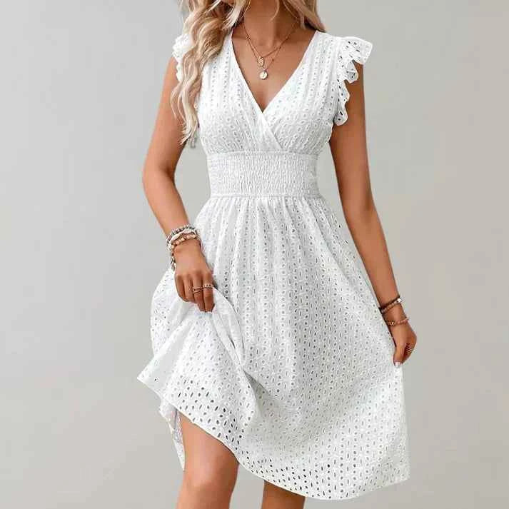 Priscilla | Stylish Dress with Flutter Sleeves
