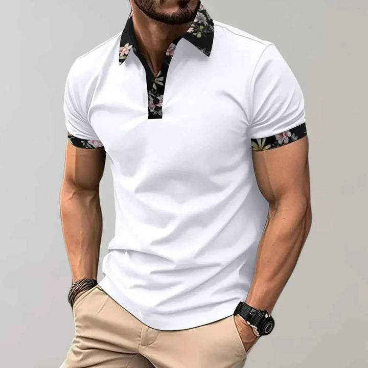 Men's Classic Fit Short Sleeve Polo Top White