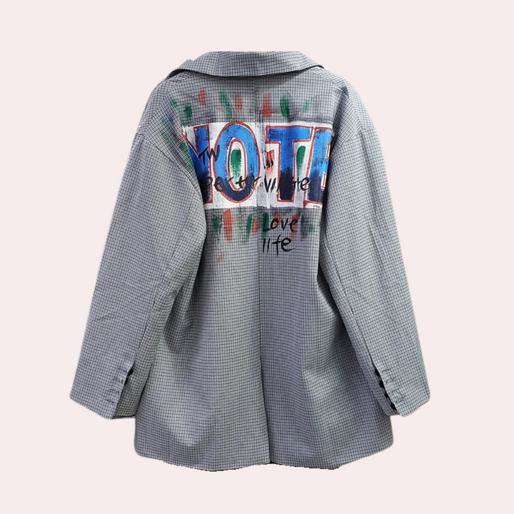 Arcy | Women's Stylish Blazer with Graffiti Design