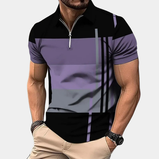 Men's Stylish Polo Shirt Purple