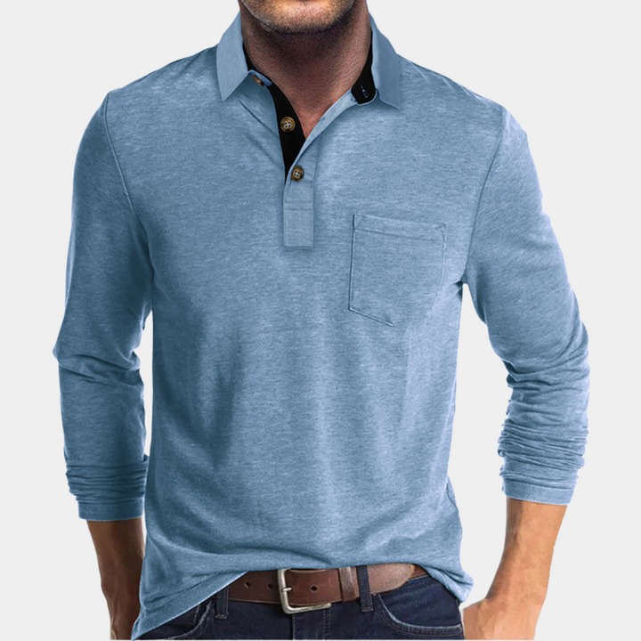 Men's Stylish Polo Shirt Sky Blue