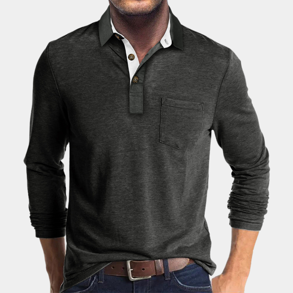 Men's Stylish Polo Shirt Dark Gray
