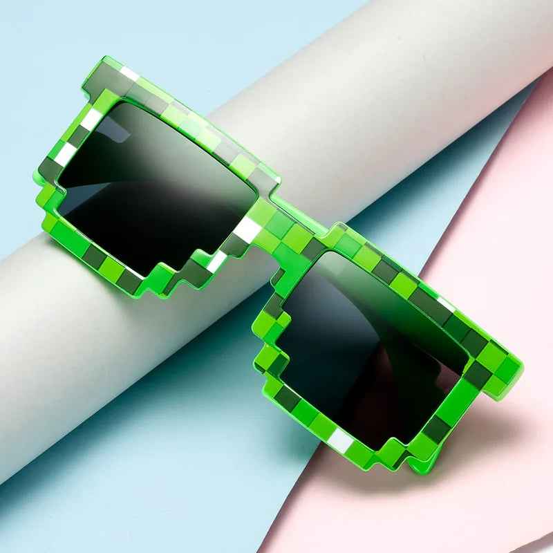 Stylish PixelBit Sunglasses for Ultimate UV Protection Green