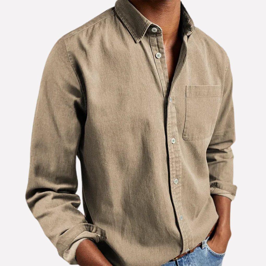 Men's Stylish Casual Shirt Khaki