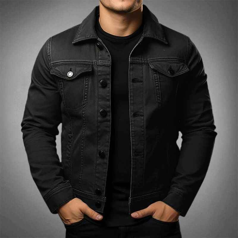 Men's Classic Denim Jacket Black