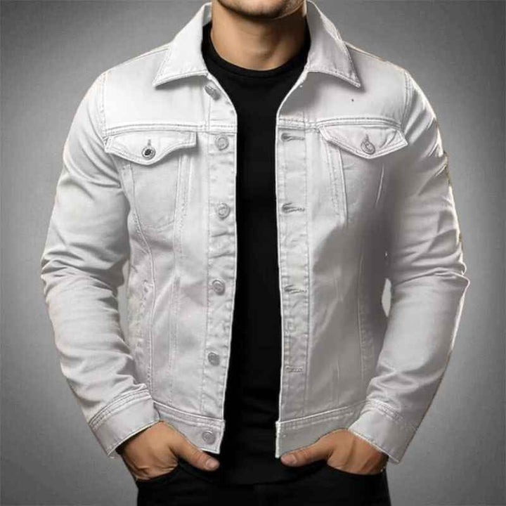Men's Classic Denim Jacket White
