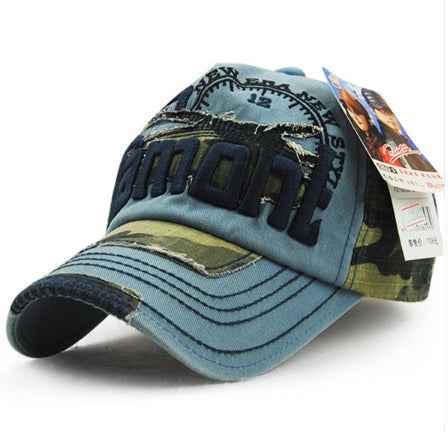 Camouflage Baseball Cap - Stylish Sunshade for Outdoor Adventures & Leisure Blue