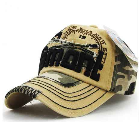 Camouflage Baseball Cap - Stylish Sunshade for Outdoor Adventures & Leisure Khaki