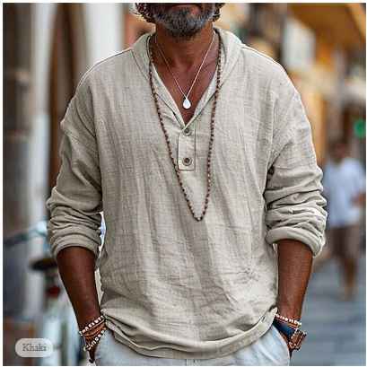 Men's Casual Lightweight Shirt Brown