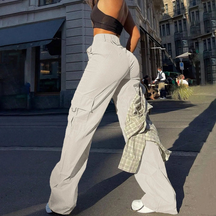 Carly | Women's High Waist Cargo Pants - Casual Comfort & Pockets