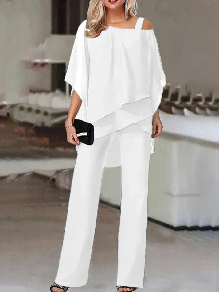 Chic Off-Shoulder Jumpsuit for Women White