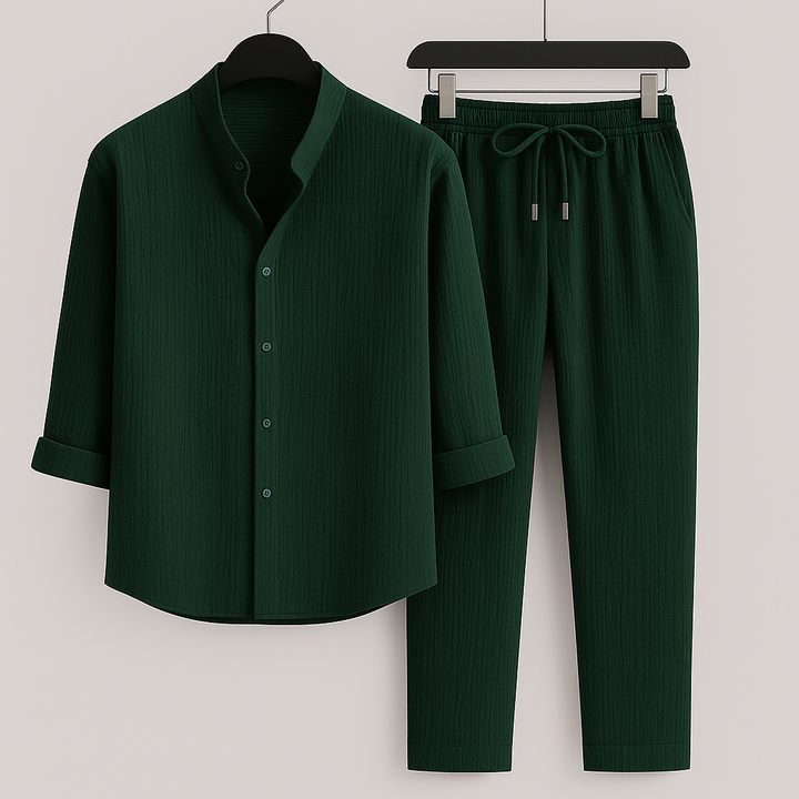 Linen Resort Set for Ultimate Comfort Green
