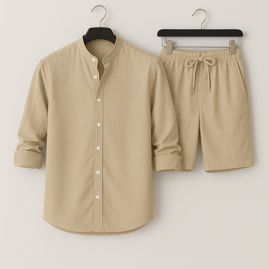 Relaxed Linen Set for Ultimate Comfort Khaki
