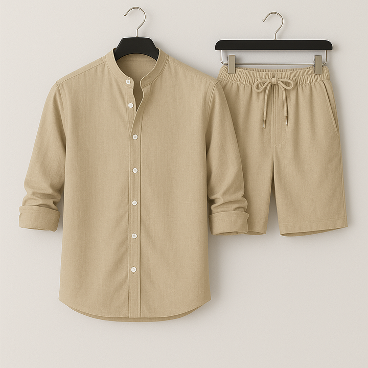 Relaxed Linen Set for Ultimate Comfort Khaki