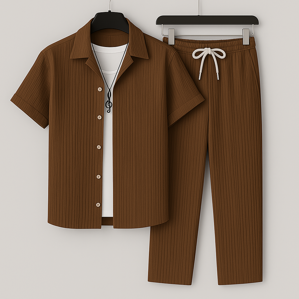 Relaxed Linen Set for Ultimate Comfort Brown