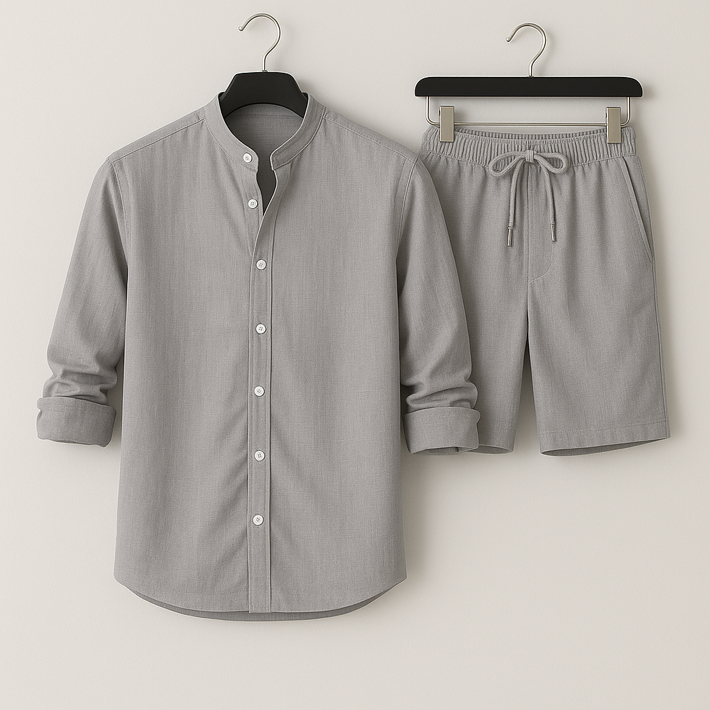 Relaxed Linen Set for Ultimate Comfort Gray