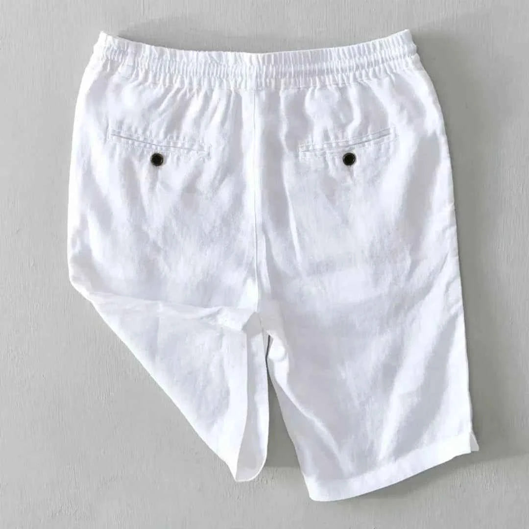 Men's Linen-Blend Drawstring Shorts