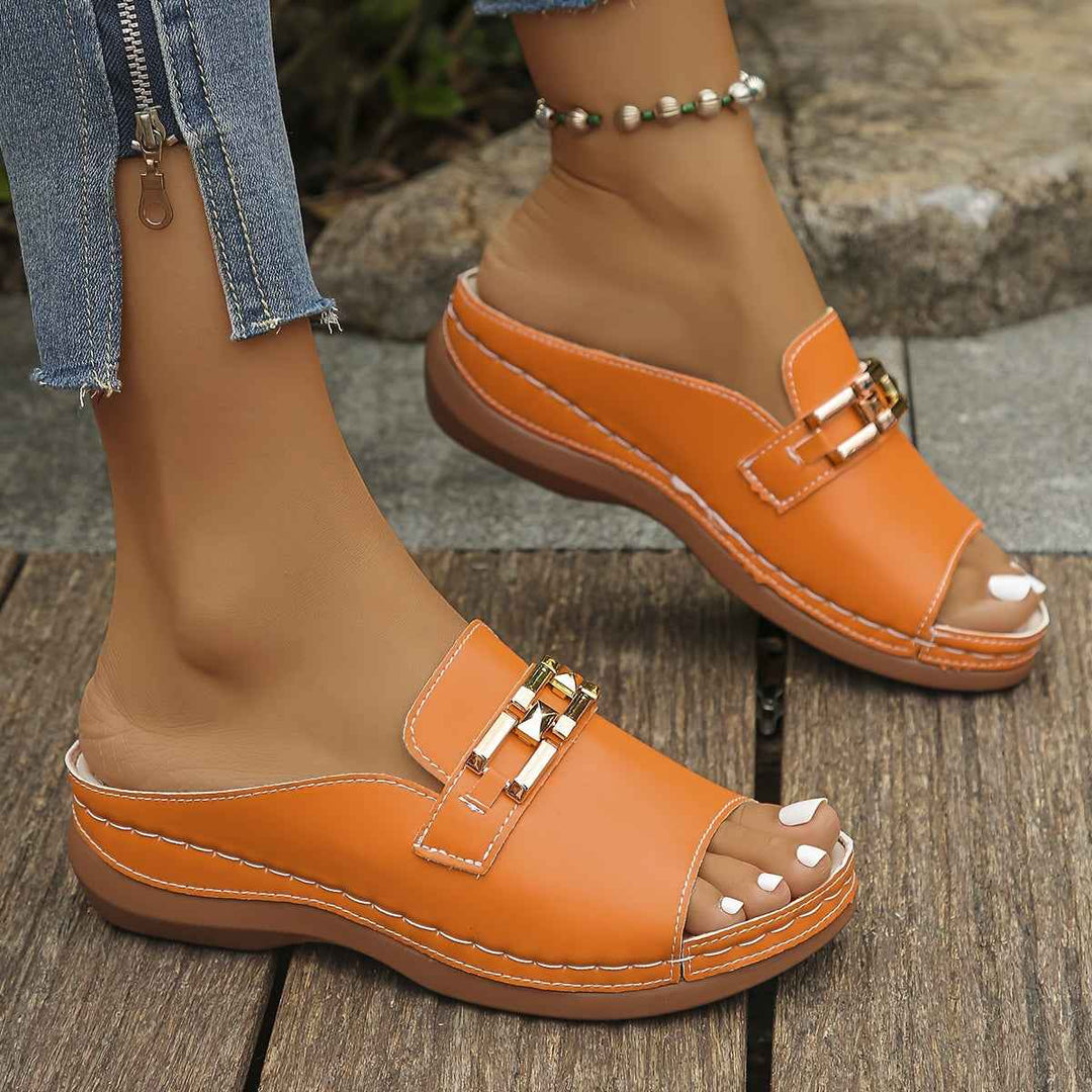 Eli | Elegant Women's Wedge Sandals for Comfort and Style Light Orange