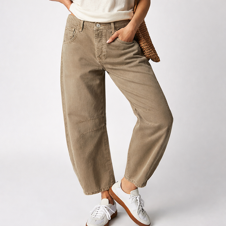 Mae | Trendy Balloon Pants - Comfortable Wide Trousers for Women Beige