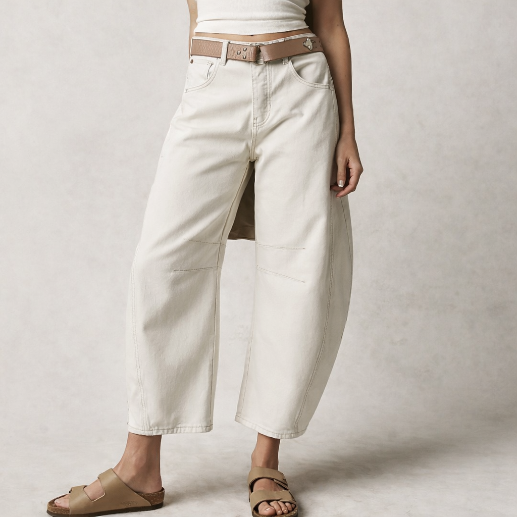 Mae | Trendy Balloon Pants - Comfortable Wide Trousers for Women White