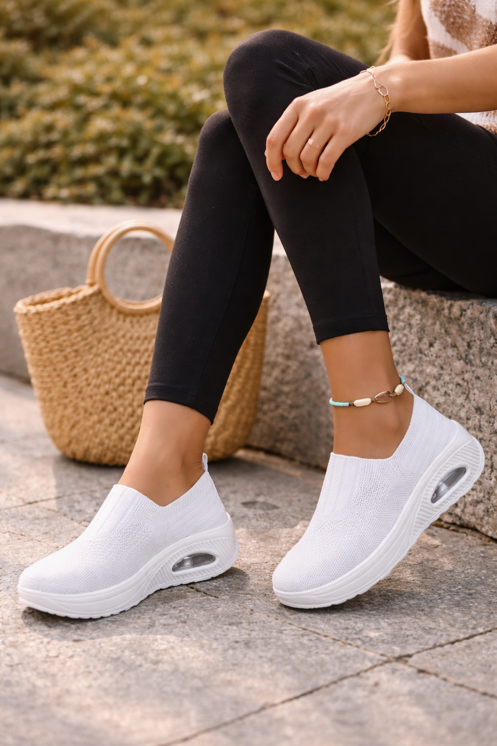 Women's Slip-On Walking Shoes White