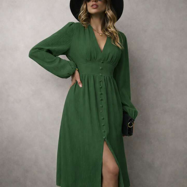 Sade | Women's Vintage-Inspired Maxi Dress Green