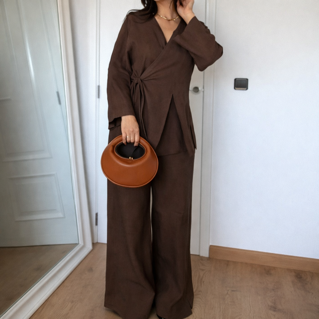 Jazz | Women's Co-ord Set – Wrap Kimono and Pants Ensemble